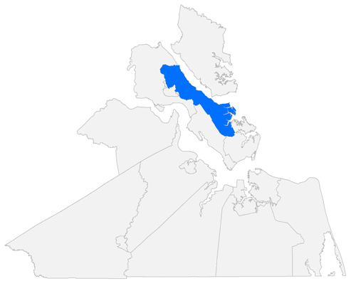 Map Showing the Location of York County