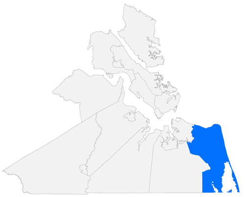 Map Showing the Location of Virginia Beach