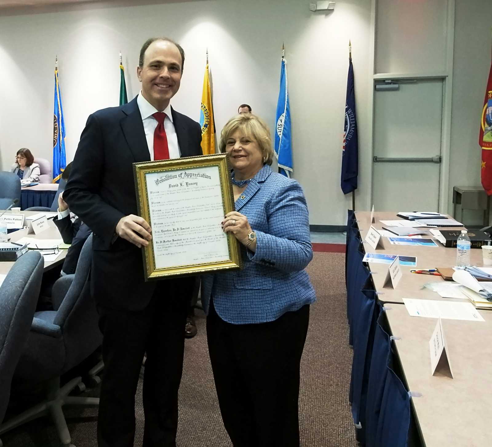 HRTAC Chair Linda T. Johnson and Commission Member David E. Yancey