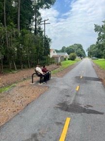 Bench along the Chesapeake-Portsmouth Trail 