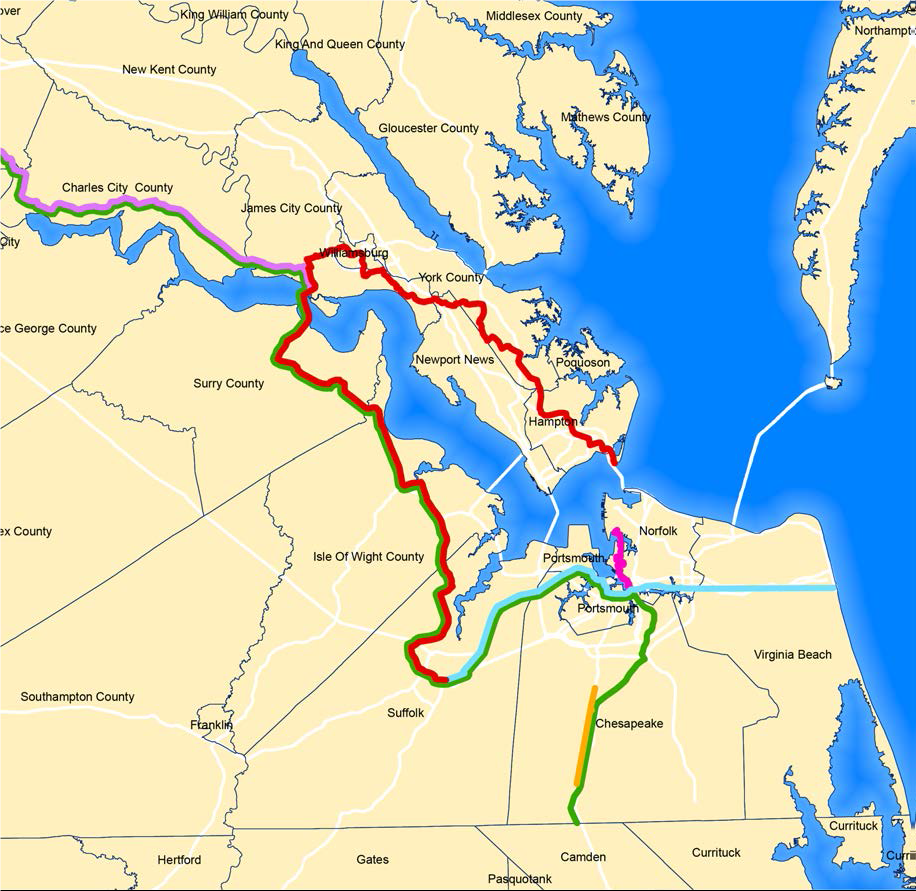 Major Active Transportation Routes map
