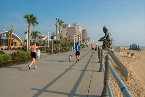 Bike Path and Boardwalk at Va. Beach