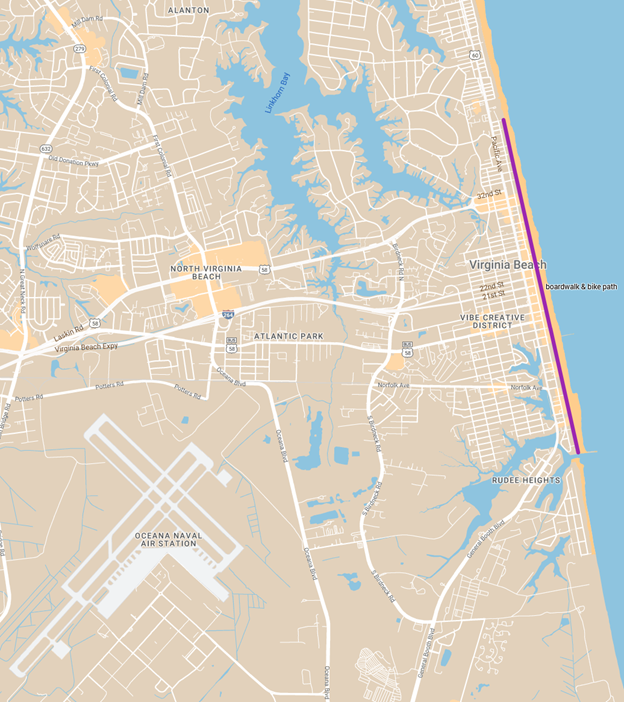 Boardwalk and Bike Path Vicinity Map