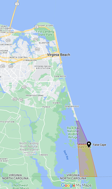 False Cape (geographic feature) Map1